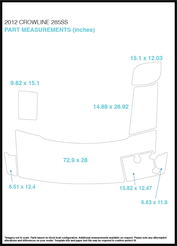 2012 Crownline 285 SS плавающий шаг и транцевый коврик лодка EVA Тиковый настил 1/" 6 мм