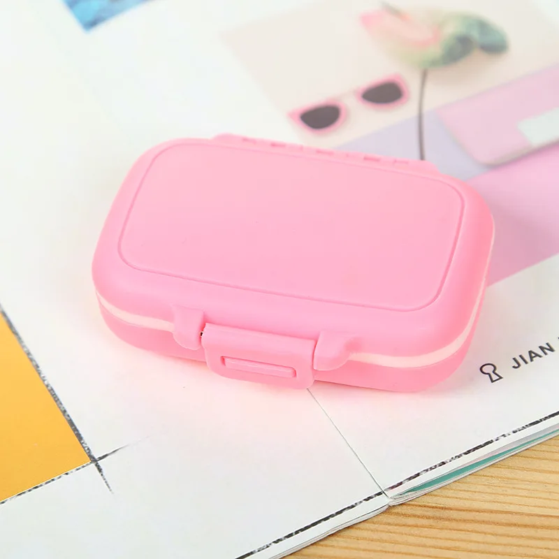 Pink Портативный мини-чехол для таблеток, коробки для лекарств, 3 сетки, для путешествий, дома, медицинские таблетки, пустой контейнер, держатель для дома, чехол s - Цвет: Pink