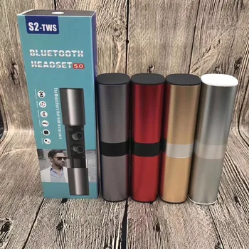 

TWS S2 True Wireless Earbuds Bluetooth Earphones Mini TWS Waterproof Headfrees with 1200mAh Power Bank For Universal Phone s20