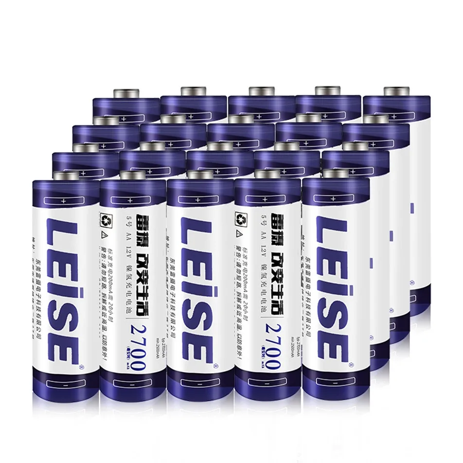 20pcs Leise много AA 2700mah nimh 1,2 V перезаряжаемые батареи 1,2 V Ni-MH 2A с чехол для батареи для RC игрушки Микрофон - Цвет: 20pcs