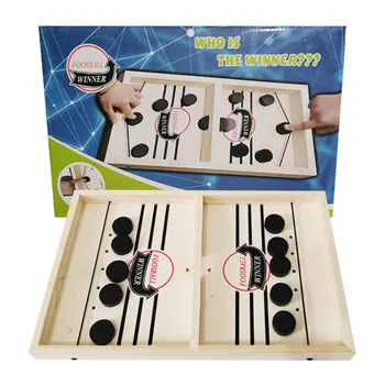

Family Game Table Hockey Game Board Game Fast Hockey Sling Puck Game Bounce Chess Ruffle Ball Desktop Hockey Toy Gifts