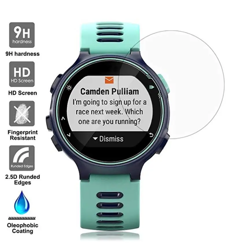 Защитная пленка для экрана Garmin Forerunner 235 из закаленного стекла 9H для смарт-часов Garmin 235 935 230 735