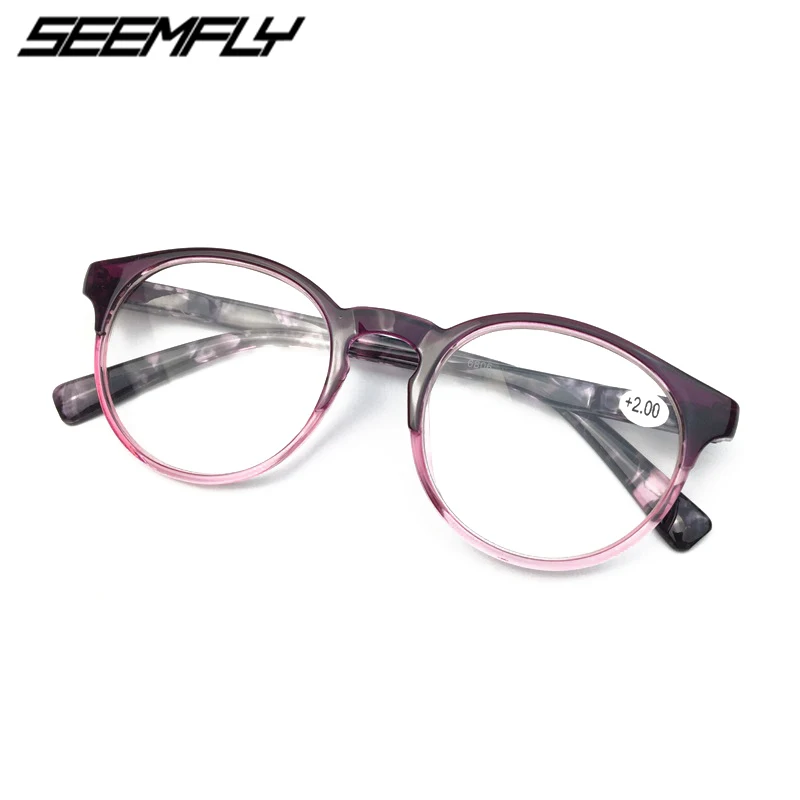 

Seemfly Reading Glasses Men Women Round Frame Hyperopia Presbyopia Eyeglasses Eyewear With +1.5 +1.25 +2.0 +2.5 +3.0 +3.5 +4.0