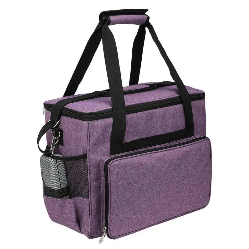 Портативная водонепроницаемая сумка для швейной машины из ткани Оксфорд, сумка для хранения, сумка, большая вместительность, швейные инструменты, пылезащитный чехол, аксессуары - Цвет: Purple