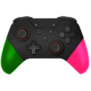 

Bluetooth Wireless Gamepad Controller with NFC Functions 6-Axis and 3D Joysticks for Switch Pro Console-Green Pink