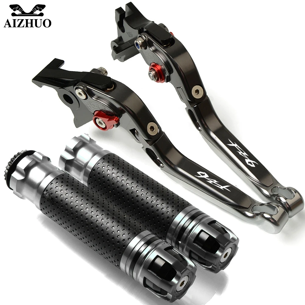 gray1 Для YAMAHA FZ6 FZ6 FAZER 2004-2010 2005 2006 2007 2008 мотоциклетный тормозной рычаг сцепления Выдвижная Регулируемая рукоятка руль - Цвет: gray1