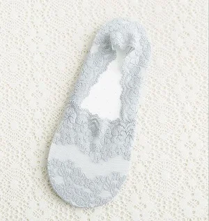 socks 04 10 пар невидимых носков, носки-башмачки, летние однотонные женские кружевные тапочки с закрытым носком, тонкие женские Волшебные короткие носки - Цвет: socks 04