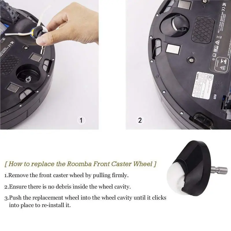 Переднее самоориентирующееся колесо, 3 шт Roomba 650 пылесос сменные колеса для irobot Roomba серии 500600700800 и 900