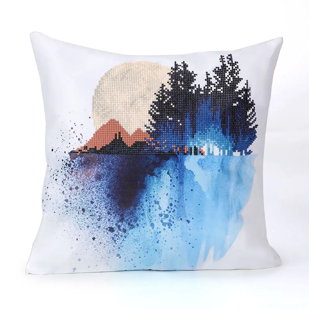 5d Partial Round Ab Drillkits Diamond Painting Cushion Cover