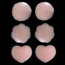 卸売ホット販売 2 個/1 ペアシリコーン乳首カバーブラジャーパッドスキン接着剤再利用可能な見えない胸の花びらのためパーティードレス(China)