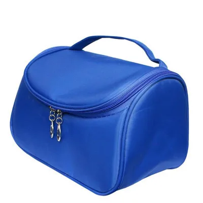 Women Cosmetic Bag Nylon Waterproof Makeup Organizer Bag Large Capacity Portable Makeup Bag Multifunctional Storage - Цвет: Blue