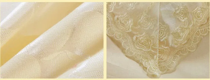 Luxury Satin Bedding sets White Jacquard duvet cover set Lace bed sheet sheets linen quilt bed in a bag King Queen size 4PCS