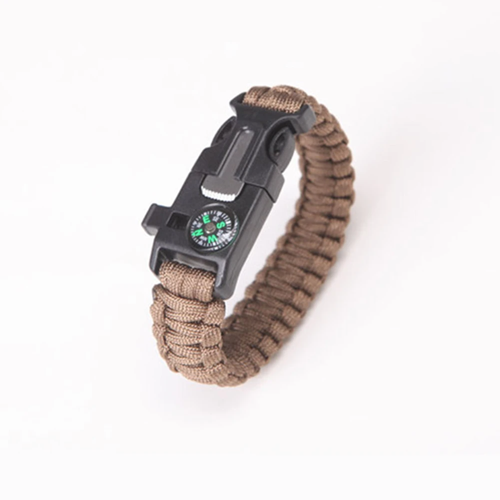Наружный безопасный браслет-Паракорд для выживания функциональный свисток с компасом зазубренный нож аварийный гамак для кемпинга без Флинта