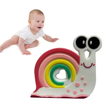 

Cartoon Silicone Baby Teether Cute Snails Shape Newborn Kids Teething Molar Toy safe non-toxic Accessories Infant Chew Toys DIY