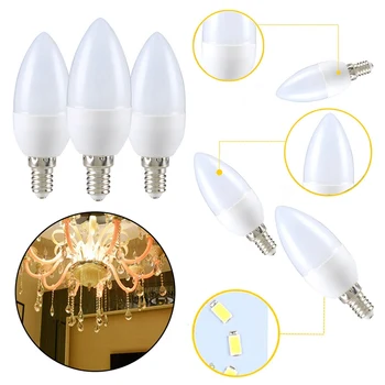 

1X 5W Led Candle Bulb E14 220V Save Energy Spotlight Warm/Cool White Chandlier Crystal Lamp Ampoule Bombillas Home Light