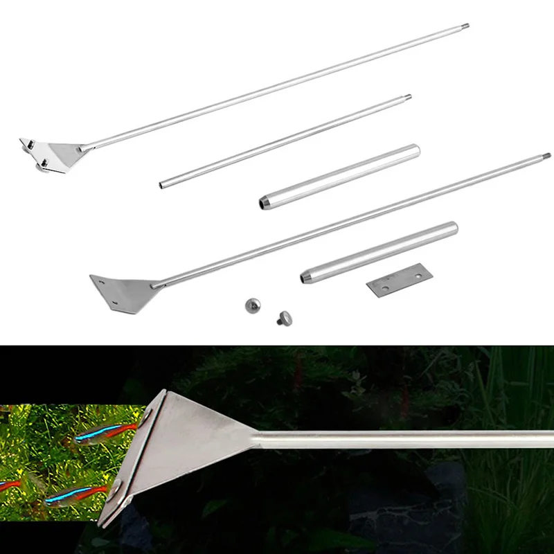 Aquarium Fish Tank Stainless Steel Algae Coralline Scraper Blade Cleaner Tool