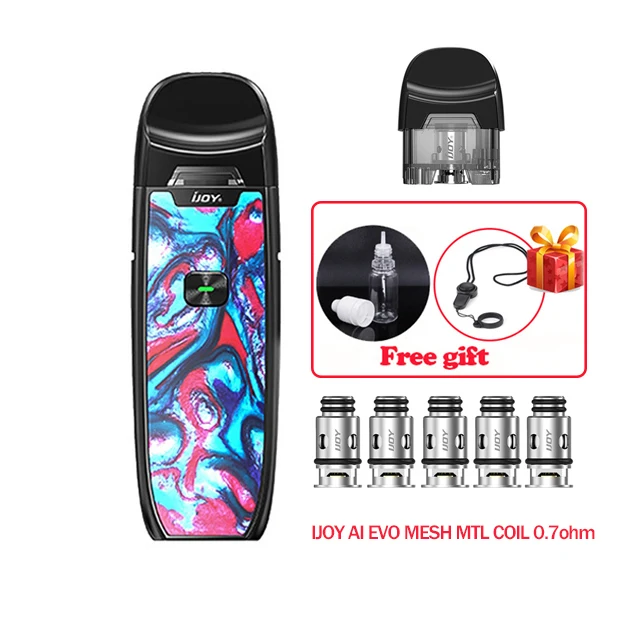 IJOY AI EVO смоляный стручок Vape комплект стартер 1100 мАч 20 Вт с 2,8 мл картриджем Pod система Vape ручка испаритель vs lyra Vinci комплект - Цвет: BG-MTL-Pod