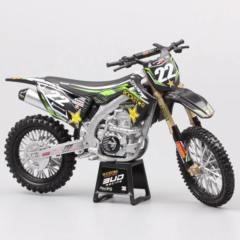 1/12 Масштаб Мини Кавасаки KX450F бутон гонки США MXGP No#22#121 мотокросса литой грязи велосипед внедорожные игрушки модель автомобиля