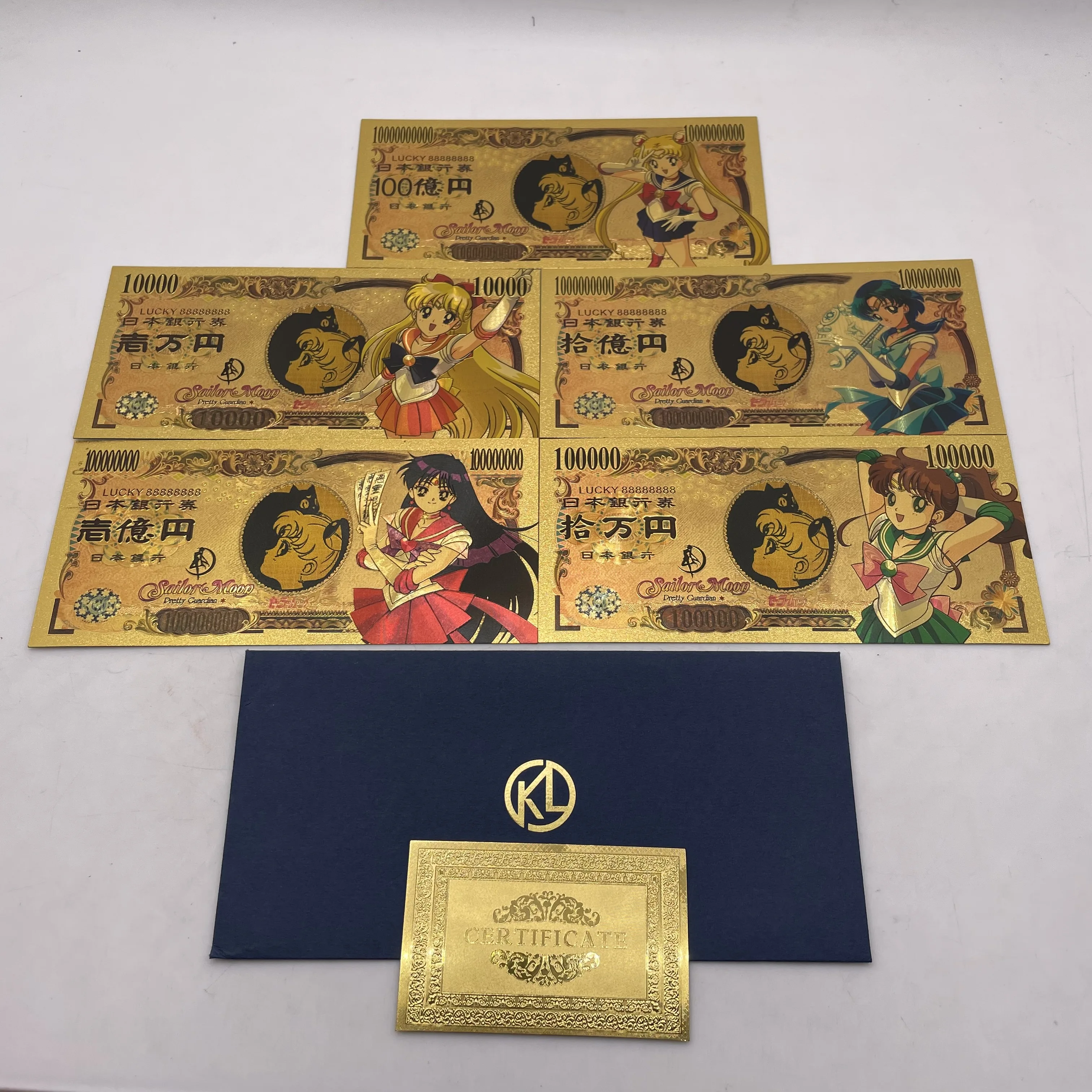 More 5 Designs Sailor-Moon Tsukino-Usagi Japanese Classic Anime 10000 Yen Gold Banknote for Childhood Memory Collection | Дом и сад