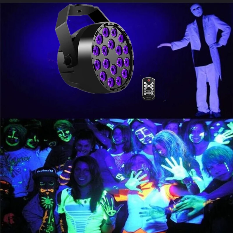 УФ 18 светодиодный сценический светильник s с Беспроводной Управление DMX512
