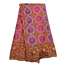 Африканская кружевная ткань с цветочным принтом,, высокое качество, вышитые нигерийские французские кружевные ткани с камнями, сделай сам, шитье