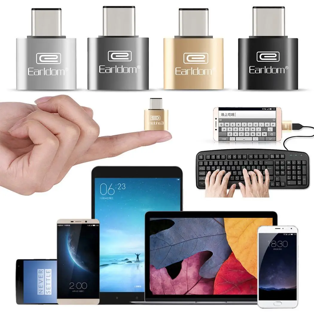 Тип с разъемами типа C и USB адаптер OTG переходная головка серебряный, серый, золотой, черный, 0,013 кг USB2.0