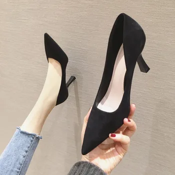 

Red bottom high heels womens shoes High quality Wedding shoes 2020 New Classic High heels shoes women Office Career shoes woman