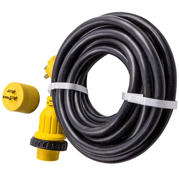 

25ft 30Amp RV Power Cord Detachable Cable with LED Twist Lock Connector Wire