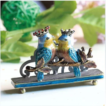 

Little Bird Name Card Holder Animals Figurine Alloy Craft Creative Visit Card Storage Rack Desktop Decoration Office R3907
