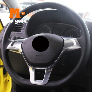 

ABS Matte Auto Interior Styling Accessories Sticker 2015 2016 2017 2018 For JETT A MK6 Car Steering Wheel Frame Cover Trim 1 Pcs