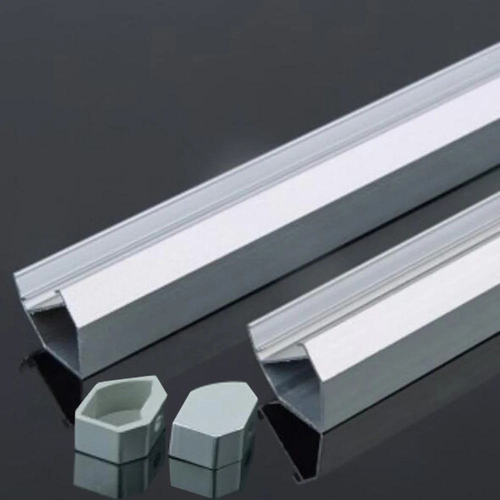1~30pcs 0.5m V counter length aluminium led profile corner excellent quality aluminum channel | Лампы и освещение