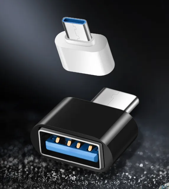 Adaptador de tipo C a USB, convertidor OTG para Huawei, Xiaomi, Samsung, Android, teléfonos móviles, Mini USB-C tipo C a USB 2,0, conectores de datos 2