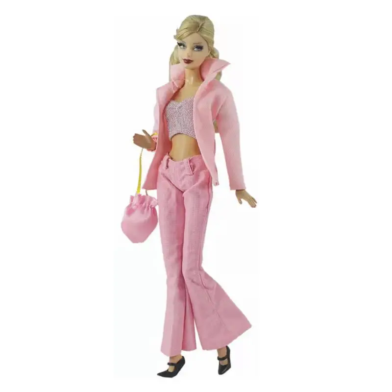 Trendy rosa Plüsch Mantel Jacke Outfit für 1/6  LUTS Dollfie Dolls 