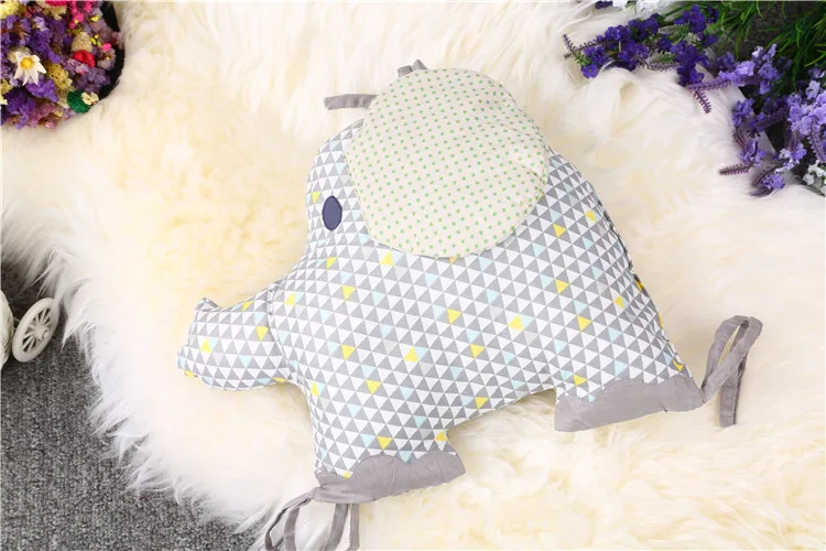 2518-9a8458.jpg 6pcs set Elephant Shape Baby Bed Bumper Carton Pillow Cushion Bumper for Infant Bebe Crib Protector