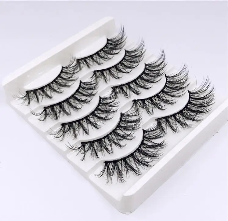 5 pairs 8D006 Новинка, 5/10 пар, настоящие норковые ресницы, 3D натуральные накладные ресницы, 3d норковые ресницы, мягкие ресницы для наращивания, набор для макияжа, Cilios - Цвет: 5 pairs 8D006