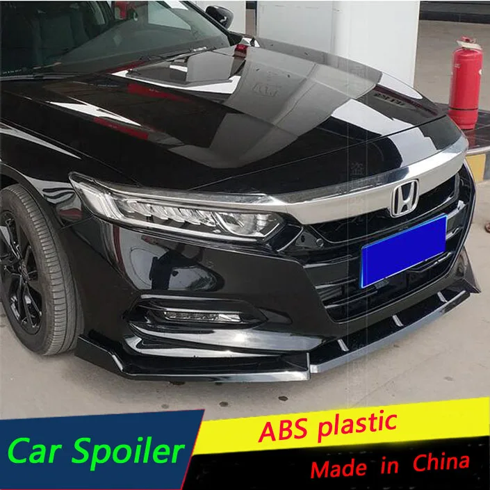 

For Honda Accord Front Bumper Diffuser Protector For 2018 2019 New Accord Rear Spoiler Body kit Bumper Front shovel lip spoiler