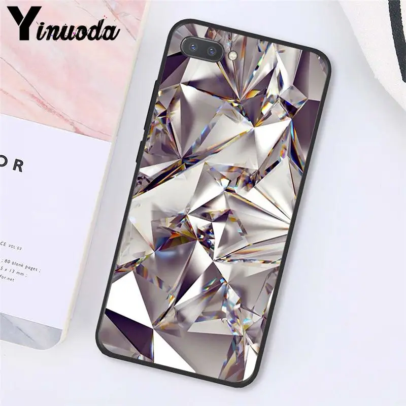 Geometric Gold Purple Pink Diamond