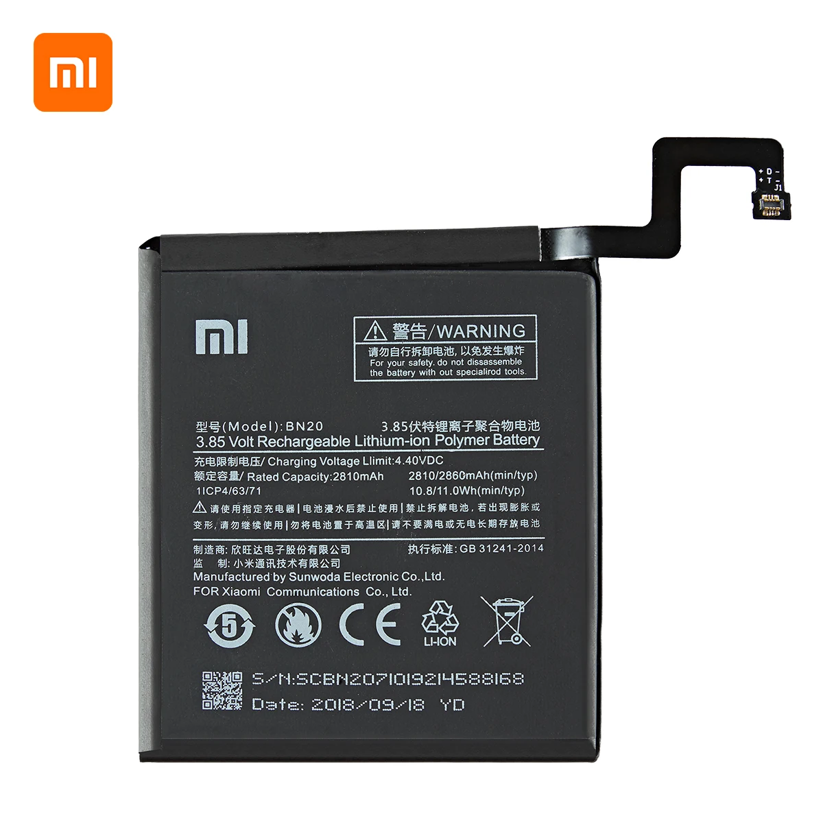 Оригинальный аккумулятор Xiao mi BN20 2860 мАч для Xiaomi Mi 5C M5C Mi5C высококачественные