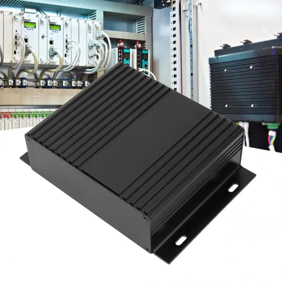 

Sand Black Extruded Aluminum Enclosures waterproof PCB Instrument Electronic Project Box Case DIY junction box 41x147x100mm