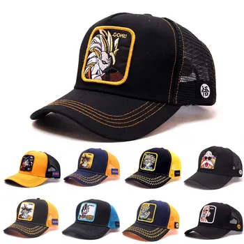 

Dragon Ball Peaked cap Cartoon embroidery Mesh cap large size baseball caps summer outdoor sunhat dragon ball gorra