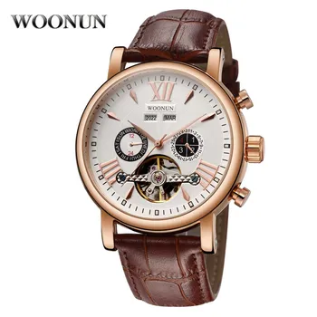 

Luxury Rose Gold Men Watches Fashion Tourbillon Watches Men Multifunction Automatic Mechanical Watches Men Wristwatches Reloj