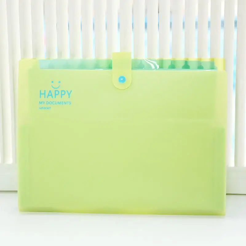Creative Organ Bag Multilayer Folder File Bag - Цвет: Тёмно-синий