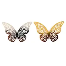 50 шт., бокал для вина с бабочкой, карта для вина, бокал для именных открыток, декоративная открытка, открытка с бабочкой, вставная карта, украшение