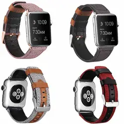 Ткань кожаная Петля ремешок для apple watch, 38 мм, ремешок, 40 мм, для iwatch, версия 4 браслет для наручных часов iwatch, ремешок 42 мм 44 мм серии 4/3/2/1