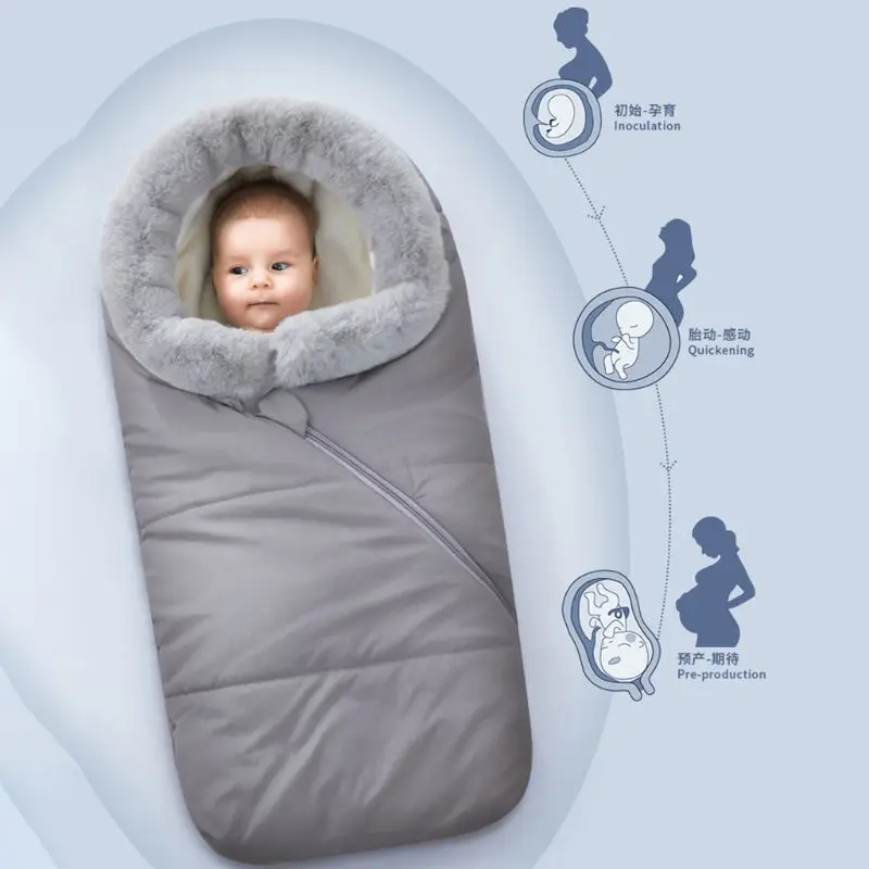 Универсальный Детский теплый спальный мешок для младенцев, уличная переносная коляска, одеяло, уютная корзина, чехол для ног