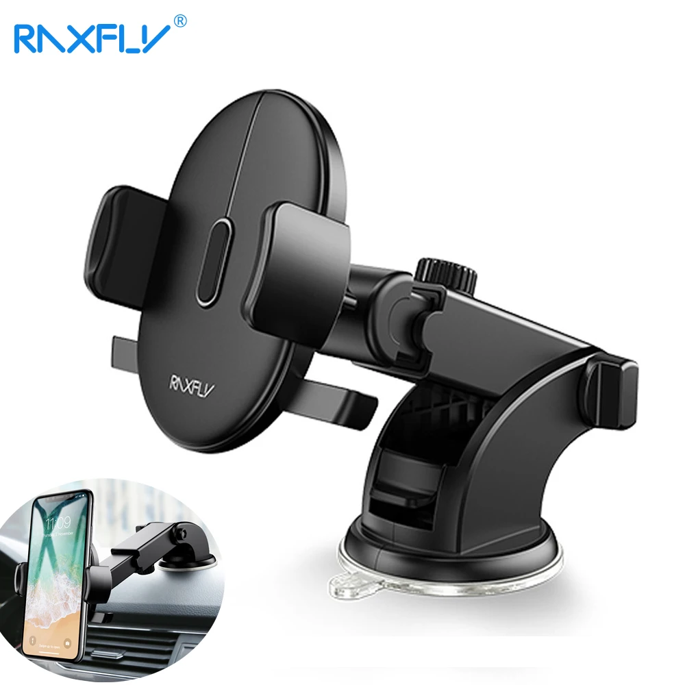 RAXFLY Auto Telefon Halter Für iPhone 11 Pro Max 360 Rotation Saugnapf Navigation Sauger Dashboard
