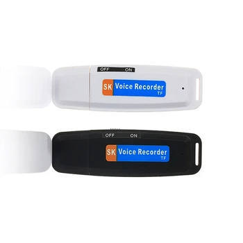 

Voice Recorder USB Audio Recorder Portable Recorder Pen 32GB Black White Flash Drive TF Card Slot for Meeting Lecture Interview