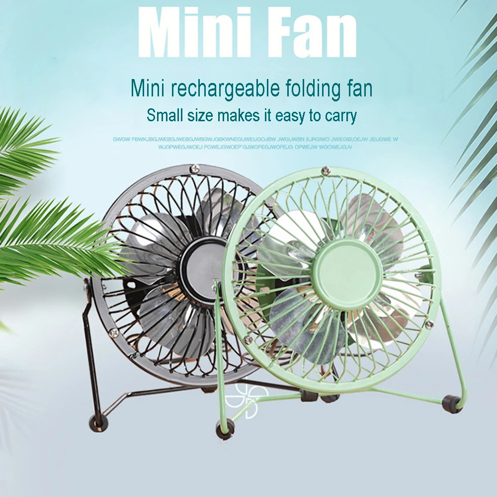 Mini USB Office New Fan Portable Fans Metal Cooler Cooling Desktop Mute Silent Universal For Car Notebook Computer Desk | Бытовая