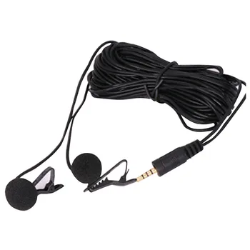 

Dual Headed Portable Video Recording Universal Lavalier Microphone Wired Interview Lapel Plastic Clip On Studio Hiding