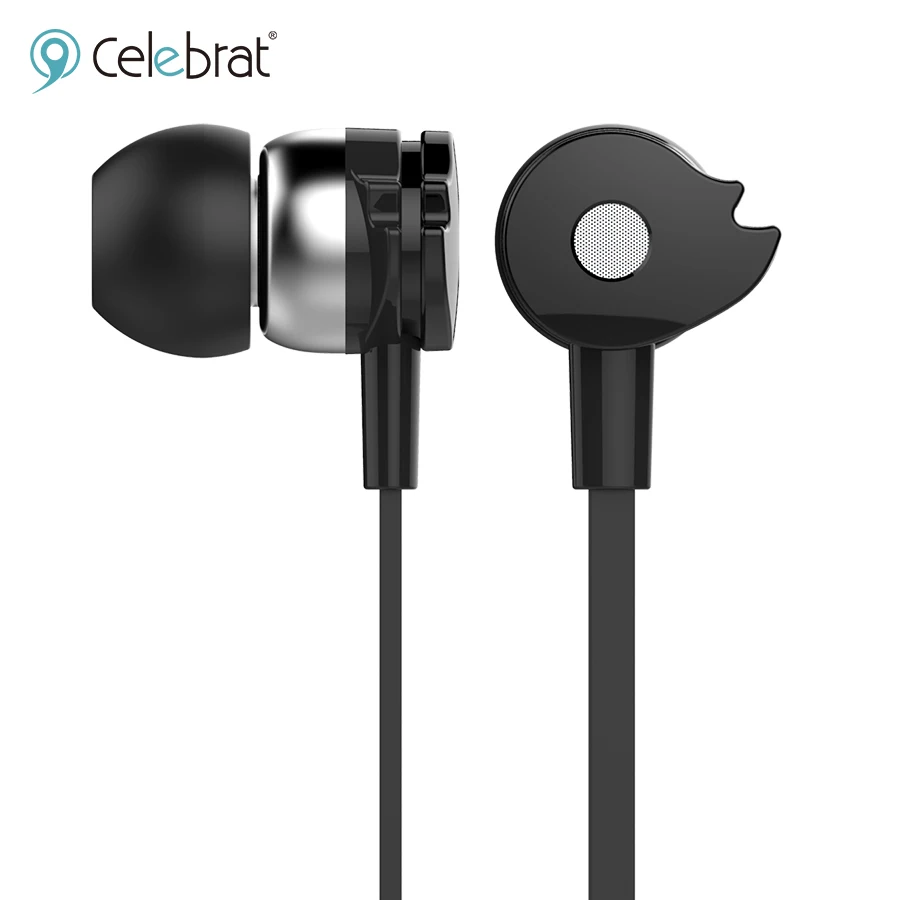 Celebrat D1 Wired Earphones Sport Headset 1.2m In Ear Deep Bass Stereo Earbuds With Mic For Note